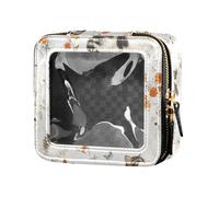 FRODOTGV Cute Aliens Head White Clear Mini Makeup Bag, 08, 1 Size