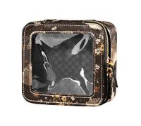 FRODOTGV Cute Aliens Head White Clear Mini Makeup Bag, 17, 1 Size