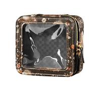FRODOTGV Cute Aliens Head White Clear Mini Makeup Bag, 18, 1 Size