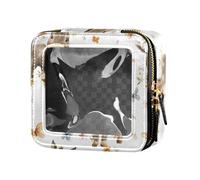 FRODOTGV Cute Aliens Head White Clear Mini Makeup Bag, 19, 1 Size