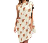 FRODOTGV Cute Cow Head Sarong Costume Da Bagno Cover, Simpatica testa di mucca, M