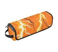 FRODOTGV Cute Fox Royal Blue Borsa da viaggio per strumenti per capelli con tappetino rimovibile resistente al calore di grande capacità Organizzatore per strumenti caldi Ferri arricciacapelli Ferri