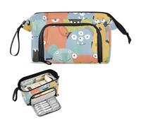 FRODOTGV Cute Monsters - Astuccio grande capiente, con manico, pennello e astuccio per infermiere elementari