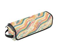 FRODOTGV Dachshund Dreams Of A Bone - Borsa da viaggio rimovibile per arricciacapelli e tappetino resistente al calore con cerniera, per ferri da stiro piatti e accessori per la cura dei capelli