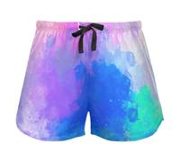 FRODOTGV Digital Illustration Strokes Women's Pajama Bottoms Casual Workout Pantaloncini Palestra Running Pantaloncini, XL