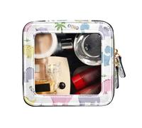 FRODOTGV Dinosauro Baby Girl Boy Cartoon Borse da viaggio per articoli da toeletta Trasparente Mini Makeup Bag Leather Cosmetic Bag, Dinosauro Neonato Ragazza Rag, 1 Size