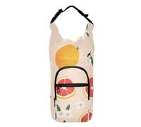 FRODOTGV Divertente borsa per il trasporto della bottiglia d'acqua di pompelmo pesca versatile zaino con coulisse con portabottiglie zaino per bottiglie da trekking adatto a bottiglie da 20/24/32/4