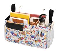 FRODOTGV Divertente borsa portaoggetti da comodino dipinta con formiche con grandi tasche e portabottiglie, organizer per casa, letto a castello, dormitorio, divano