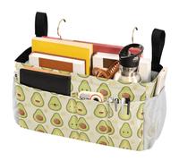 FRODOTGV Divertenti contenitori da comodino a forma di avocado con grandi tasche e portabottiglie, organizer per dormitorio, cuccetta, soppalco, letto d'ospedale