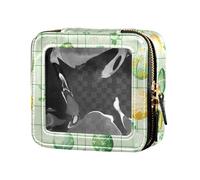 FRODOTGV Easter Day Bunny Carote eucalipto acquerello uova carino viaggio trucco borsa trasparente, 15, 1 Size