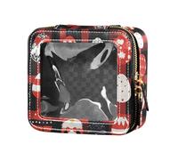 FRODOTGV Easter Day Bunny Carote eucalipto acquerello uova carino viaggio trucco borsa trasparente, 12, 1 Size