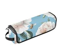 FRODOTGV Estetica Narciso Marrone Curling Ferro Da Viaggio Custodia con Tappetino di Ferro Da Donna Rimovibile Organizzatore Borse di Stoccaggio per Strumento Caldo Ferri Piatti Volumizzatore Capelli