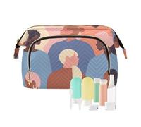 FRODOTGV Femminile Diverse Faces Etnia Differente Cosmetici Bag Zipper Viaggio Toiletry Bag Makeup Periodo Bag Cosmetic, Volti diversi femminili di etnia diversa, 1 Size