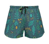 FRODOTGV Fern Leaf Equisetum Clover Leaves Green Womens Lounge Shorts Pajama Bottoms Running Exercise Elastic Waist Drawstring,XL