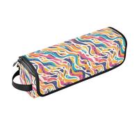 FRODOTGV Ferro arricciacapelli 2 in 1 con ricamo ape, farfalla e fiori, borsa da viaggio grande e tappetino resistente al calore con cerniera per ferri da stiro e piastre, Stampa ghepardo, 1 Size