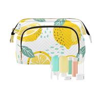 FRODOTGV Fette Interi Limoni Trucco Sacchetto Borse Da Viaggio Per Le Donne Oggetti Personali Organizzatore Impermeabile Della Moneta Delle, Fette di limoni interi, 1 Size