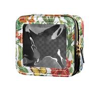 FRODOTGV Florals - Trousse per il trucco, motivo: giacinti rosa, giglio, turchese, misura piccola, 20, 1 Size