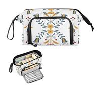FRODOTGV Folk Art - Astuccio per matite con motivo floreale, grande capacità, con cerniera, per cosmetici, per bambini e asilo
