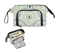 FRODOTGV Folk Floral Geometrico Forme concentriche Astucci Grande Capacità Borsa con Cerniera con Slot Astucci per Teen per Ragazzi Asilo