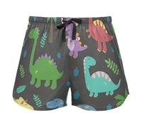 FRODOTGV Fruit Vintage Green Pigiama Pantaloncini da Donna, con Tasche Pantaloncini Allenamento per Esercizio Esercizio, Uova divertenti con dinosauri colorati neri, XXL