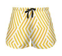 FRODOTGV Geometric Pattern Lines Rhombuses Womens Lounge Shorts Pajama Bottoms Running Exercise Elastic Waist Drawstring,M