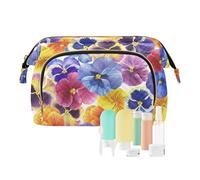FRODOTGV Giardino Tricolore Viaggio Fiore Del Pensiero Sacchetto Cosmetico Caso di Immagazzinaggio Sacchetto Essenziale Per Le, Giardino Tricolore Viola Del Pensiero, 1 Size