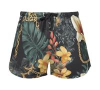 FRODOTGV Golden Chain Plant Pattern Women Pajama Bottoms, Workout Pantaloncini con Pockets per Yoga Running, M