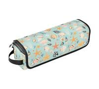 FRODOTGV Grande borsa da viaggio da donna in ferro arricciacapelli con tappetino resistente al calore, organizer per ferri da stiro, piastra, conchiglie diverse forme e stelle marine