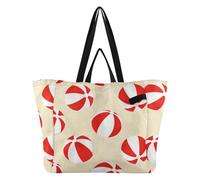 FRODOTGV Grande borsa tote in tessuto da cucina per la spesa, borsa da uomo, da viaggio, spiaggia, matrimonio, lavanderia, motivo palla