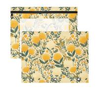 FRODOTGV Grandi astucci gialli con 3 fori, per lettere di carta A4, confezione da 2 pezzi, per studenti e aule