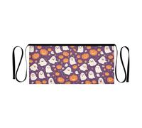 FRODOTGV Grembiule da cameriera con zucca di Halloween con cappello da strega e stelle grembiule da cameriera adulti uomini donne corto grembiule impermeabile 30,5 cm per ristorante, Zucca Candy