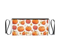 FRODOTGV Grembiule da cameriera con zucca di Halloween con cappello da strega e stelle grembiule da cameriera adulti uomini donne corto grembiule impermeabile 30,5 cm per ristorante, Zucca carina per