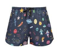 FRODOTGV Hand Drawn Cartoon Stars Planets Cosmonauts Women's Lounge Shorts Pajama Bottoms Yoga Esercise Elastic Waist Drawstring,L