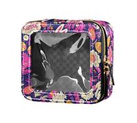 FRODOTGV Happy Easter Rabbit Carote Bowknot Daisy Egg Clear Make Up Bag, 01, 1 Size