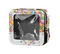 FRODOTGV Happy Easter Rabbit Carote Bowknot Daisy Egg Clear Make Up Bag, 05, 1 Size