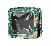 FRODOTGV Happy Easter Rabbit Carote Bowknot Daisy Egg Clear Make Up Bag, 11, 1 Size