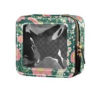 FRODOTGV Happy Easter Rabbit Carote Bowknot Daisy Egg Clear Make Up Bag, 16, 1 Size