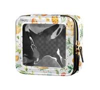FRODOTGV Happy Easter Rabbit Carote Bowknot Daisy Egg Clear Make Up Bag, 18, 1 Size