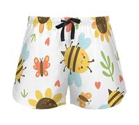 FRODOTGV Happy Good Luck Cottage Butterfly Womens Lounge Shorts Pajama Bottoms Running Exercise Elastic Waist Drawstring,M