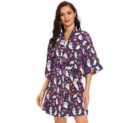 FRODOTGV Happy Halloween Are You Scared - Vestaglia da donna a kimono, morbida camicia da notte oversize, Felice Halloween Sei Paura, XL