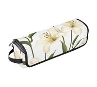 FRODOTGV Hot Hair Tools Borsa da viaggio accessorio da viaggio con tappetino resistente al calore, narciso cartone animato verde salvia per strumenti caldi, ferro arricciacapelli, ferri piatti