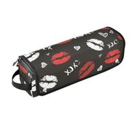 FRODOTGV Hot Hair Tools Borsa da viaggio Glamour Red Labbra Cuori Portable Travel Essentials Large Hair Straigheners Custodia da viaggio per Ferro arricciacapelli Piastra Asciugacapelli Piatto,