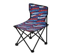 FRODOTGV Independence Day, sedia da campeggio pieghevole con stelle rosse e blu, sedie da spiaggia per adulti, include borsa per il trasporto, sedie da escursionismo, zaino in spalla, per viaggi e