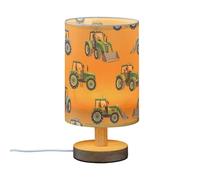 FRODOTGV Lampada da tavolo lampada da tavolo unica disegnata a mano trattore giallo lampade per bambini dormitorio