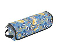 FRODOTGV Lemurs Madagascar on Blue Pattern - Borsa da viaggio per strumenti per capelli, rimovibile, tappetino resistente al calore per ferri da stiro, piastre, Lemurs Madagascar su motivo blu, 1 Size