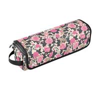 FRODOTGV Lemurs Madagascar on Blue Pattern - Borsa da viaggio per strumenti per capelli, rimovibile, tappetino resistente al calore per ferri da stiro, piastre, Cute Rose Mix Leopard, 1 Size