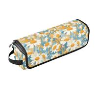 FRODOTGV Lemurs Madagascar on Blue Pattern - Borsa da viaggio per strumenti per capelli, rimovibile, tappetino resistente al calore per ferri da stiro, piastre, Margherita , 1 Size