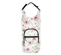 FRODOTGV Little Peach Flowers Borsa per il trasporto della bottiglia d'acqua facile da trasportare zaino con coulisse con tasche e porta bottiglia d'acqua da trekking per bottiglie da 60/61/91/1,134