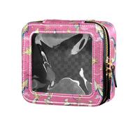 FRODOTGV Lollipop Girl - Borsa per il trucco, impermeabile, trasparente, per la cura della pelle, contenitori per cosmetici per ragazze, Mare disegnato a mano nave oceano, 1 Size