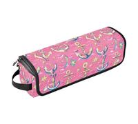 FRODOTGV Lovely Axolotl - Ferro arricciacapelli da donna 2 in 1, grande capacità, organizer e tappetino resistente al calore per ferri da stiro piatti e accessori per la cura dei capelli, Ancora